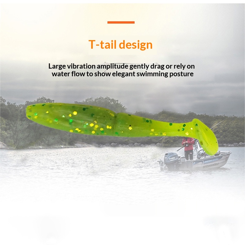 Factory Direct Supply T-Tail Soft Bait Lure Long-Cast Fishing Lure for Bass 10-Piece Pack – Worms & Grubs – view 5