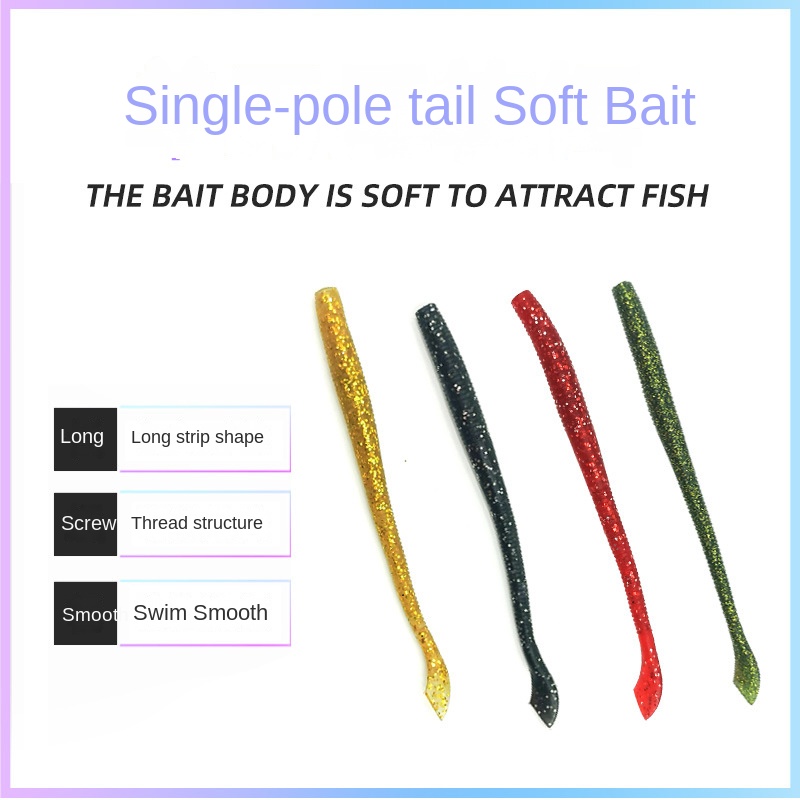 2026 Single-Point Tail Soft Lure Hooks for Freshwater/Saltwater Sea Bass Fishing Manufacturer – Worms & Grubs – view 2