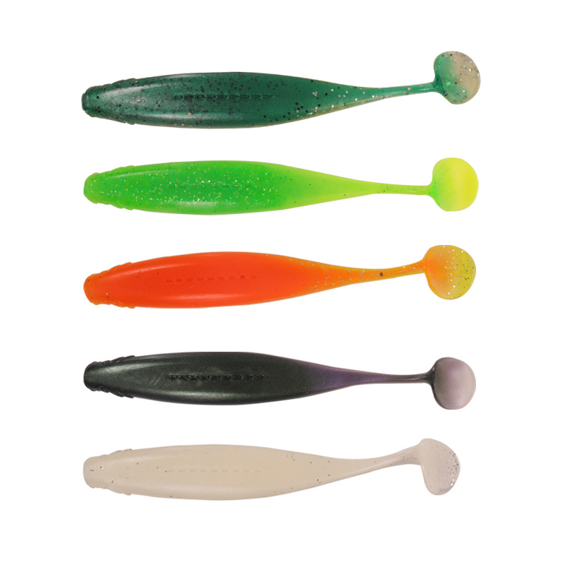 Lure T-Tail Soft Bait 8g Multi-Color Stainless Steel Bionic Artificial Bait for Sea Bass Glossy – Worms & Grubs – view 1