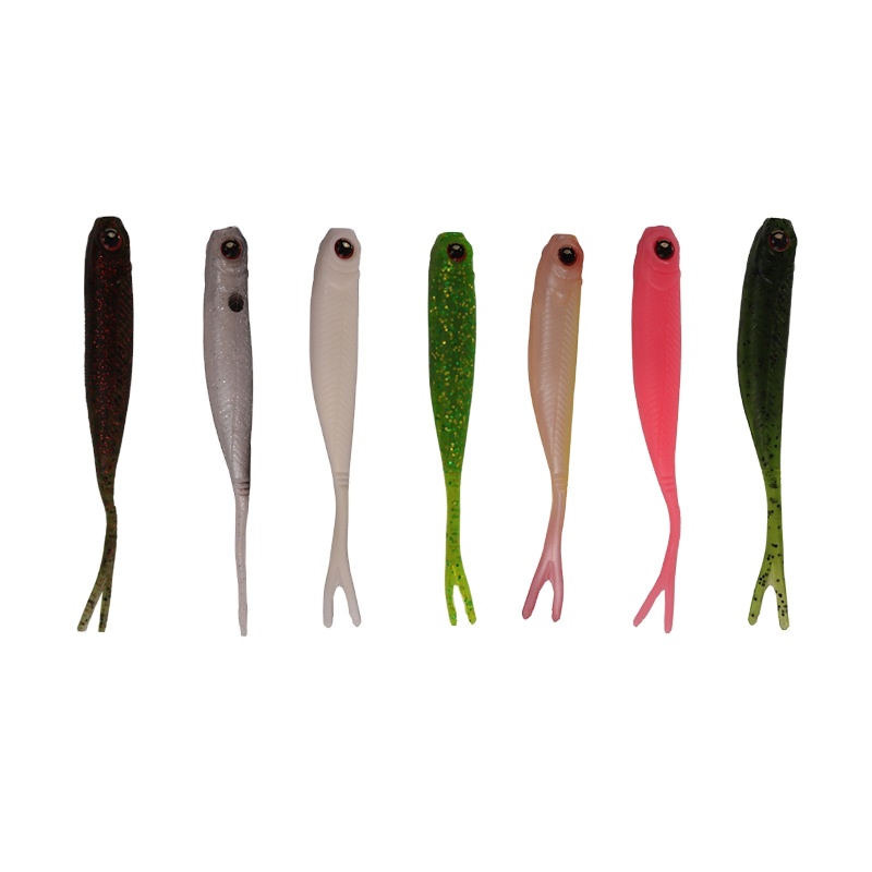 Cross-Border Stainless Steel Catfish Bionic Lures 4-Piece Multi-Color 3D Simulation Fish Lures River Lake Long-Distance Casting – Worms & Grubs – view 1