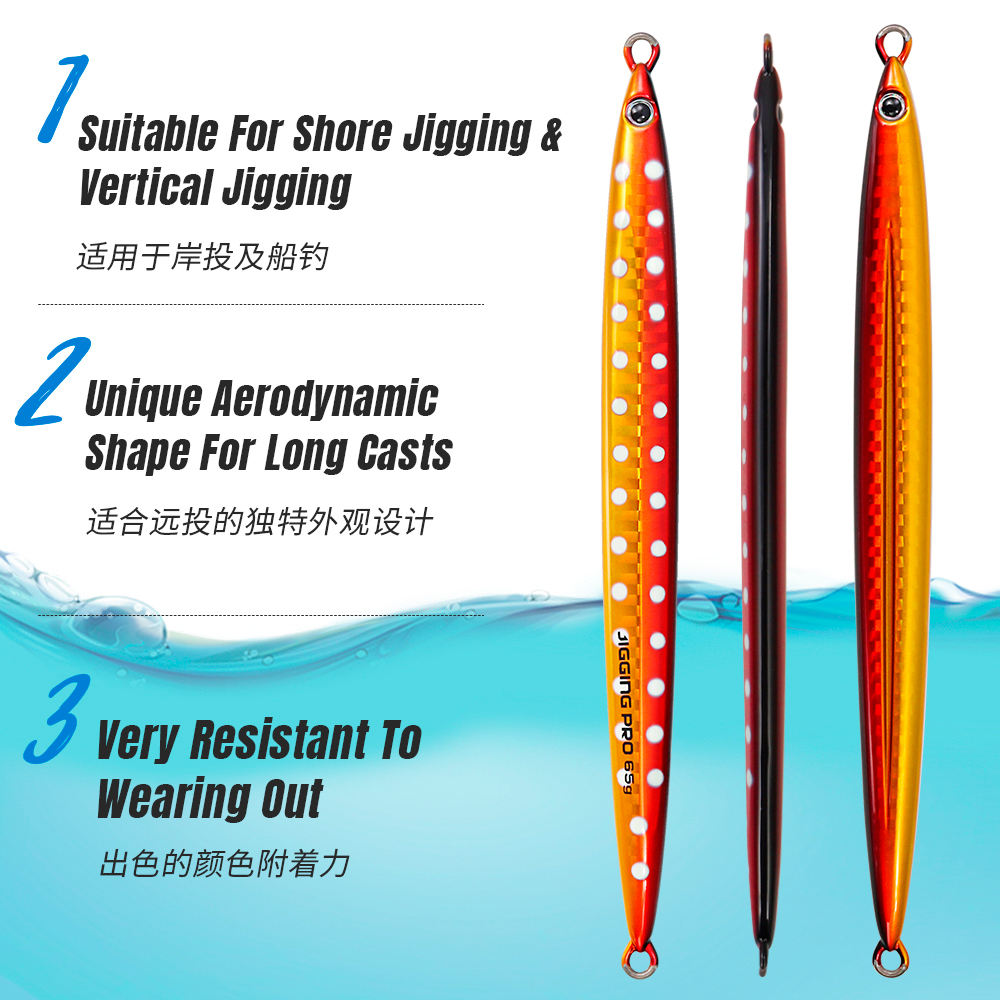 Cheery45g 65g 85g 105g Saltwater Metal Long Cast Fishing Jigging Lure Hard Printed Fishing Techniques for Sea Fishing River – Metal Lure – view 4