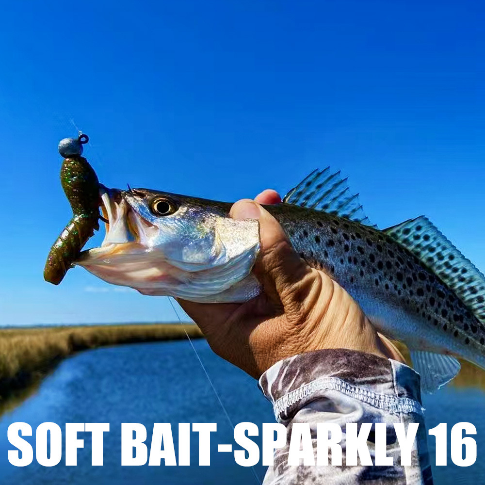 Potato Soft Bait 63cm 8cm Black Pit Bass Fishing Pit Bass Sinking Salt-Added Slow-Sinking Mandarin Fish Soft Worm Lure – Worms & Grubs – view 3