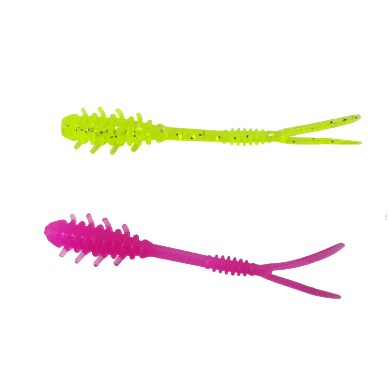 Lure Bionic Fork-tail Soft Bait 5cm Stainless Steel River Long-Cast Bottom Fishing Multi-color Without Hooks 10 Pieces/Package – Worms & Grubs – view 5