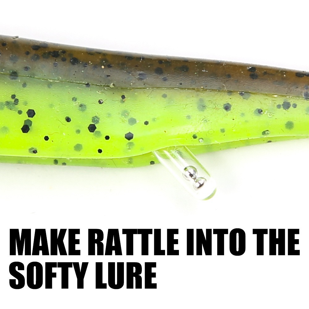 Factory Direct Supply Glass Rattle Beads Lure Sound Attractant for Fishing 2 Beads Soft Bait Generator – Worms & Grubs – view 1