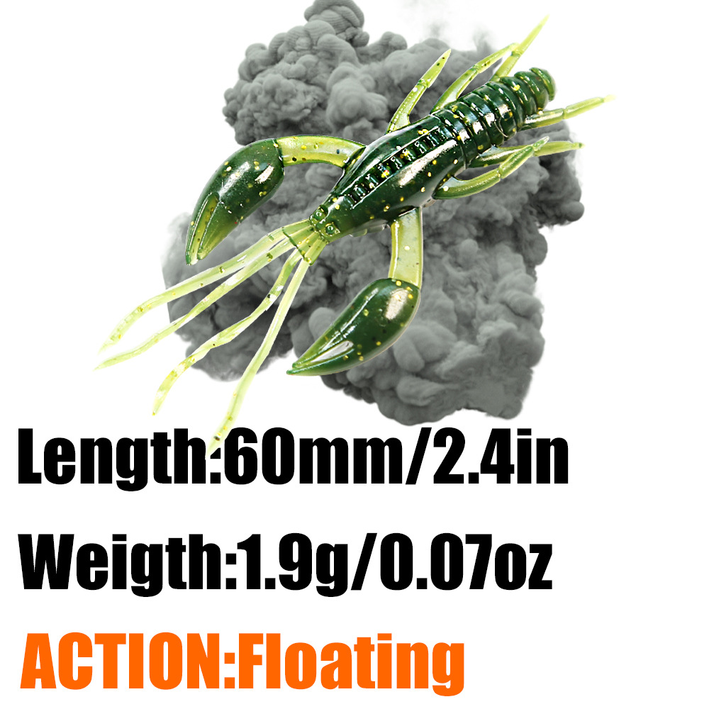 LURE FISHING High Quality Stainless Steel Floating Hammer Shrimp Soft Bait 8-Piece for Saltwater Fish Sea & Wild Fishing – Soft Lure – view 3