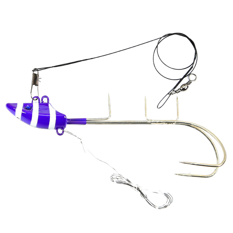 Factory Prices Accept Large Wholesale Orders Sea Boat Fishing Double Hooks with Barbed Points Sharp Double-Tail – Hard Lure – view 5
