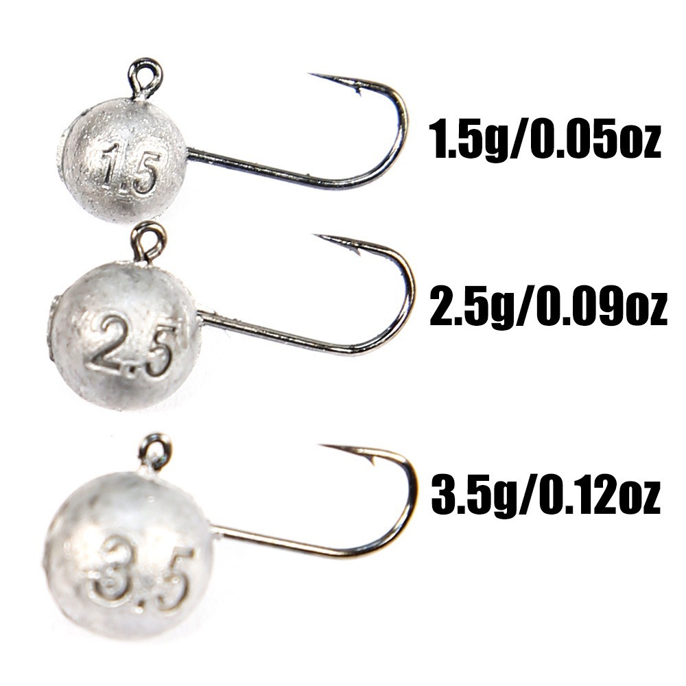 10-Piece Micro Lead Head Hooks Set for Bass Fishing Anti-Snagging Lure Hooks with Soft Bait Ocean Beach Use – Fishhook – view 5