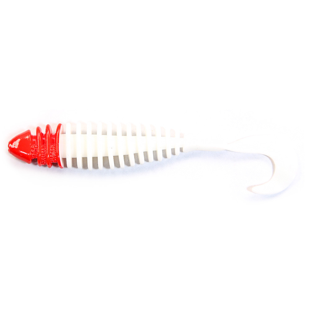 Sea Fishing Artificial Soft Bait 8-Piece Set for Saltwater Fish-Stainless Steel Flat Spiral Coiled Tail Large Root Design – Worms & Grubs – view 5