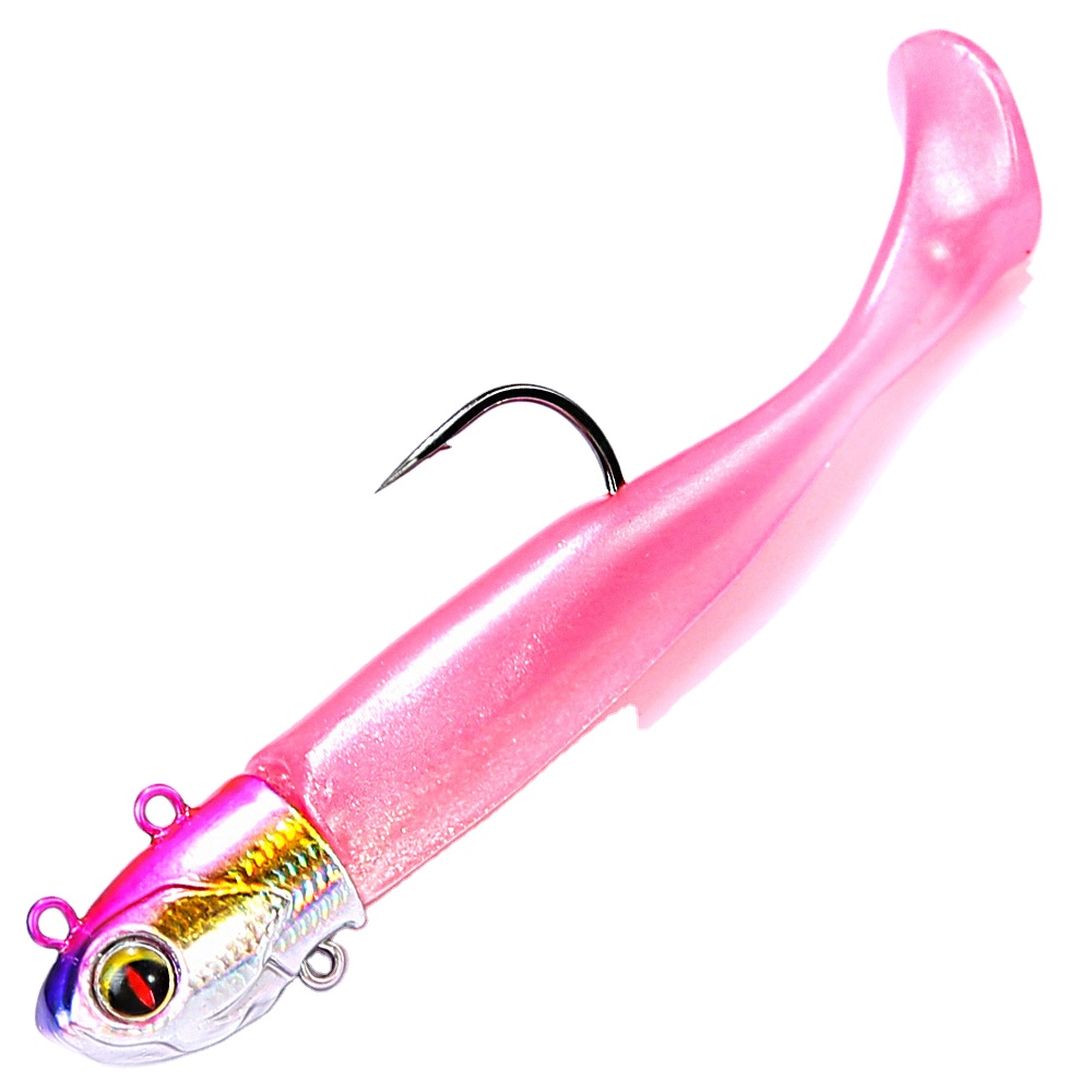 Lead Sea Fishing Jig Head Hook + T-Tail Soft Bait Set Long-Range Lure Soft Worm Bait for Sea Bass – Worms & Grubs – view 2