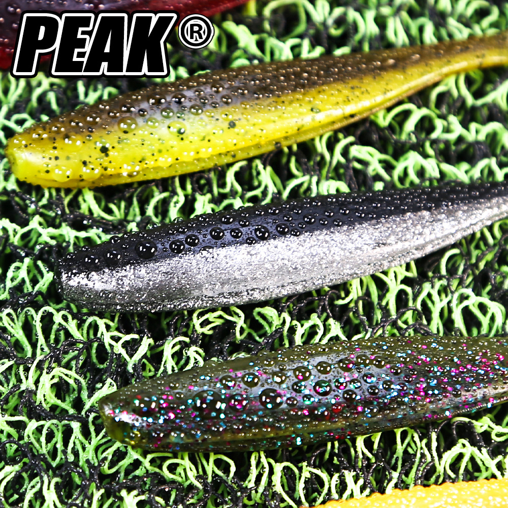 Stainless Steel Lure Bionic Soft Bait Smooth Surface T-Tail Simulation Multi-Color Bass False Long-Cast Various – Worms & Grubs – view 4