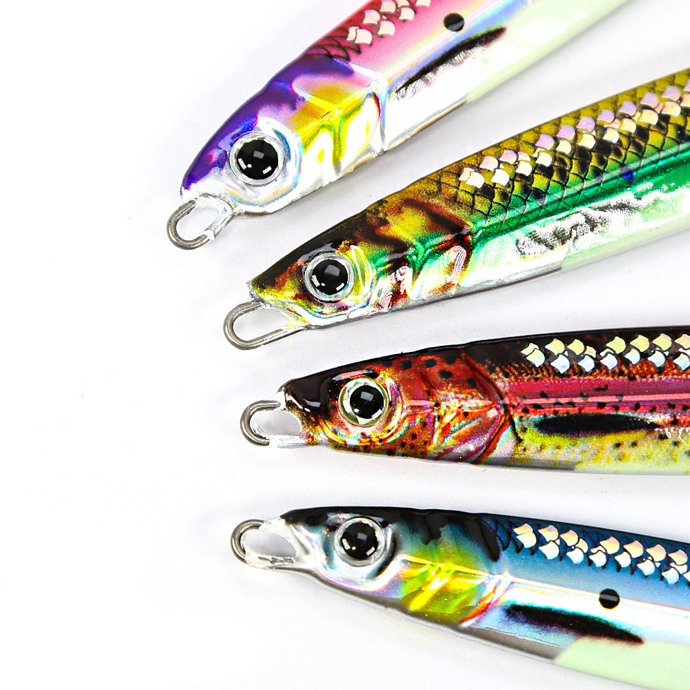 3D Printed Lead Fish 40g/60g/80g Deep-Sea Jigging Spanish Mackerel Iron Plate Bionic Artificial Lure Fast Retrieval Slow Sinking – Metal Jig – view 3