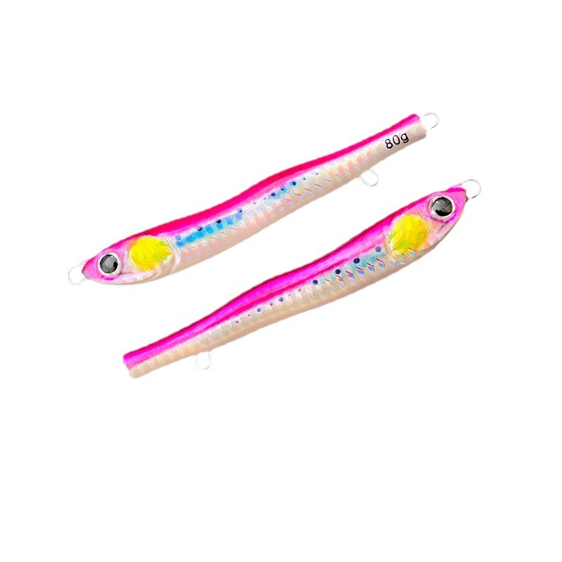 S-Type Metal Jig Bionic Lure Snake-Shaped Iron Plate Three Hooks Laser Carved Glow-in-the-Dark Artificial Bait for Spanish – Metal Lure – view 5
