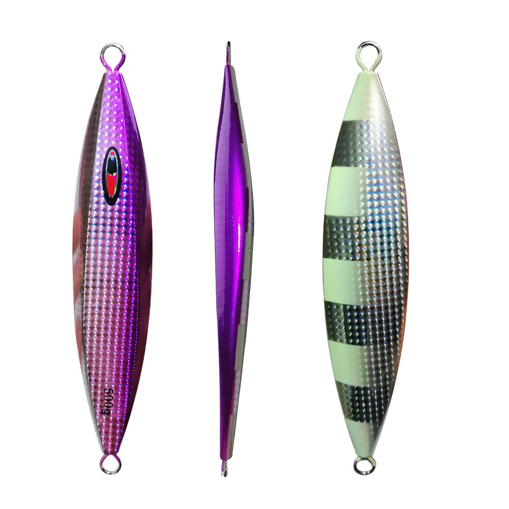 Bestseller Iron Plate Metal Jig Glow-in-the-Dark Laser Slow-Jigging Sea Fishing Bait for Grouper Spanish Mackerel Hooks – Metal Lure – view 5