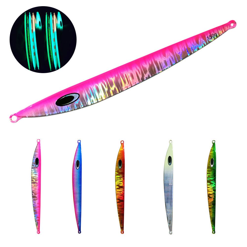 Fast-Sinking Luminous Pure-Iron Welded Iron-Plate Artificial Hard Bait for Sea Fishing Boat Tuna Bonito Quick-Pull Bullet-Hard – Metal Jig – view 1
