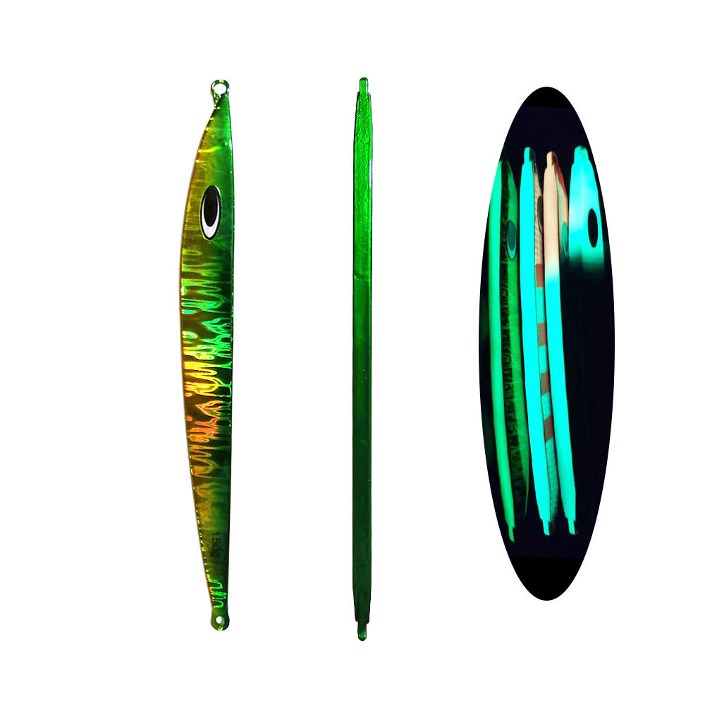 Fast-Sinking Luminous Pure-Iron Welded Iron-Plate Artificial Hard Bait for Sea Fishing Boat Tuna Bonito Quick-Pull Bullet-Hard – Metal Jig – view 5