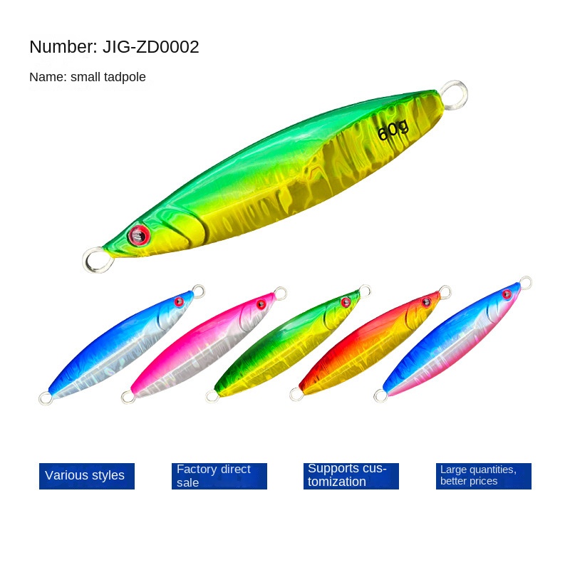 CHEERY Wholesale Lead Metal Jig Lure Bait Bare Plate Long-Range Shore Cast 40g-100g Mackerel Fishing – Metal Jig – view 4