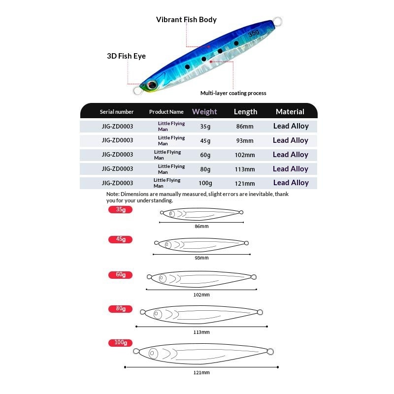 Mackerel Fast Jerking Metal Jig Lure with Iron Plate Slow Shaking Action with Hooks for Sea Fishing – Metal Jig – view 4