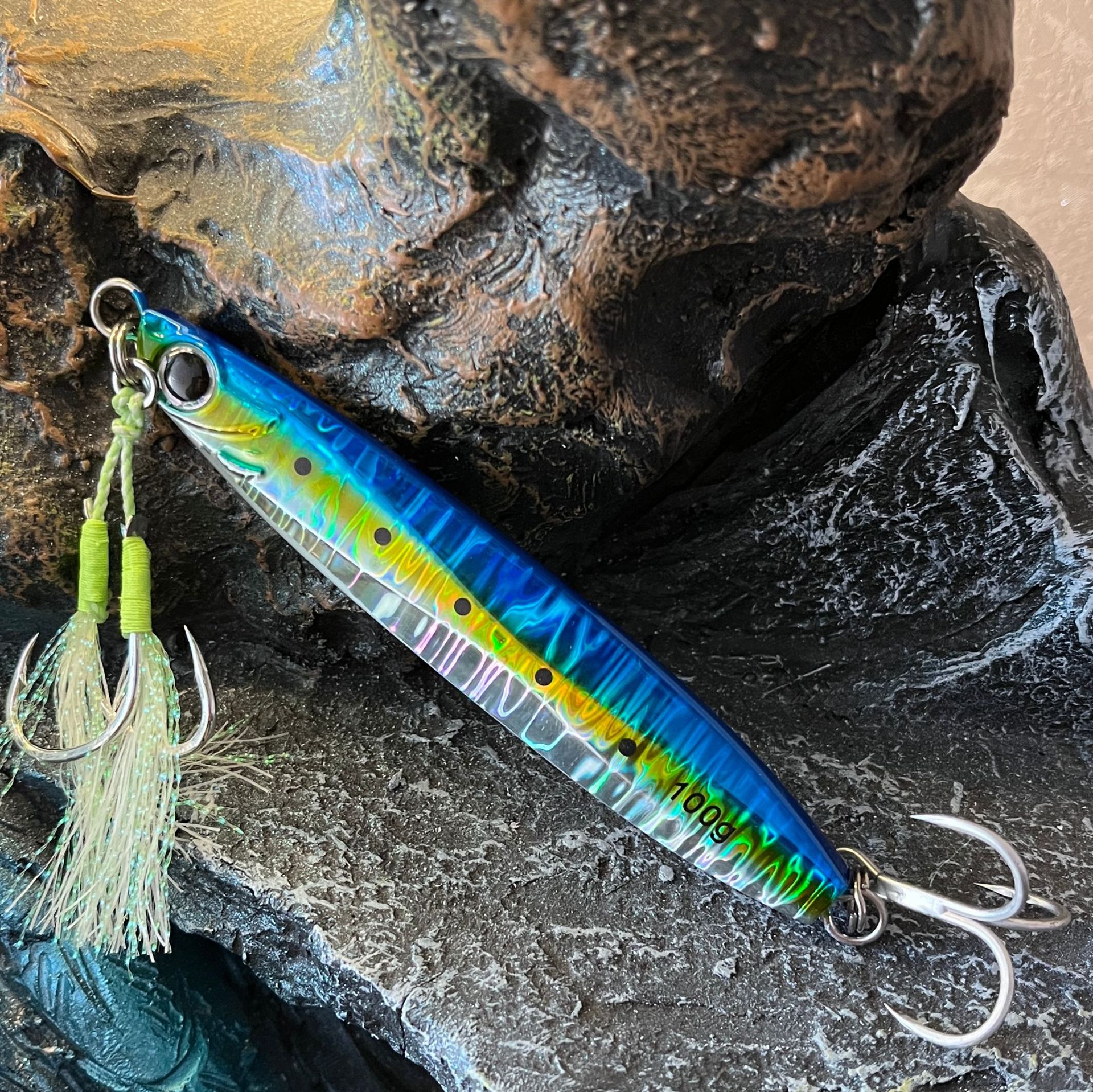 Mackerel Fast Jerking Metal Jig Lure with Iron Plate Slow Shaking Action with Hooks for Sea Fishing – Metal Jig – view 1