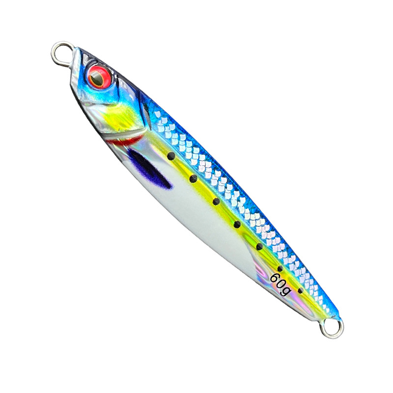 Metal Jig Long-Cast Sea Fishing Artificial Hard Bait 3D Printed Scaly Glow-in-the-Dark 60g 80g Mackerel – Metal Jig – view 5