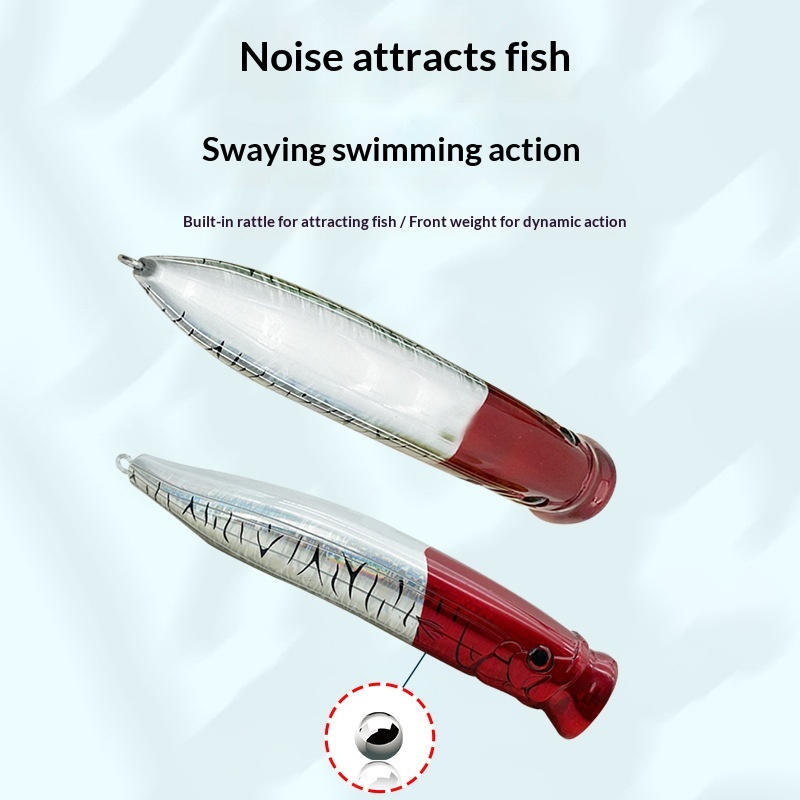 Factory Wholesale Stainless Steel Popper Lure All-Depth Layer Shore Casting Long-Range Hard Bait 82g Fishing Tackle – Popper – view 3