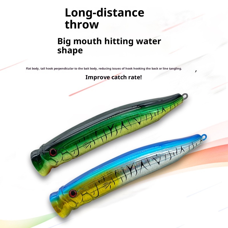 Factory Wholesale Stainless Steel Popper Lure All-Depth Layer Shore Casting Long-Range Hard Bait 82g Fishing Tackle – Popper – view 2