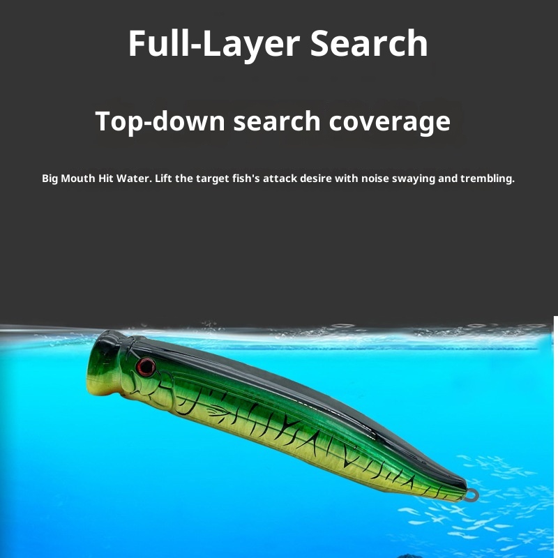 Factory Wholesale Stainless Steel Popper Lure All-Depth Layer Shore Casting Long-Range Hard Bait 82g Fishing Tackle – Popper – view 4