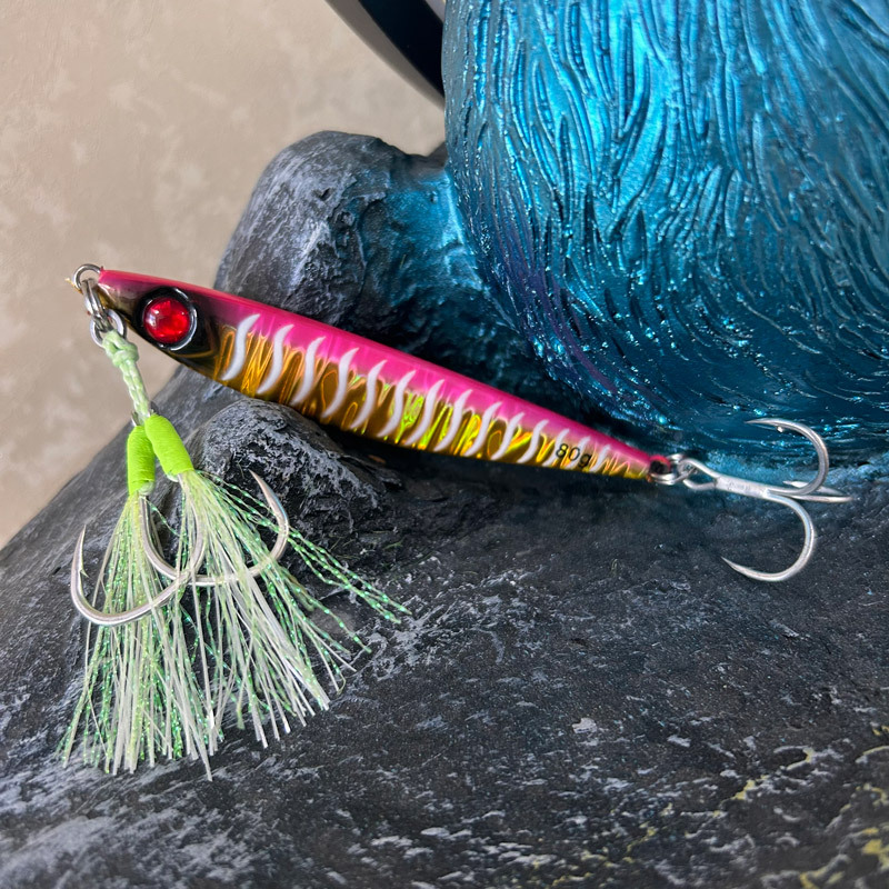 CHEERY Sea Fishing Stainless Steel Iron Plate Bait Lure Night-Luminous Slow-Rolling Double Hooks Reinforced Three-Prong Hook – Metal Jig – view 4