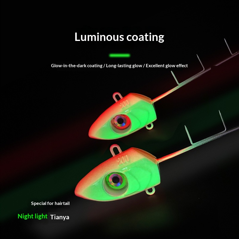 LED Electronic Light Boat Fishing Saltwater Fish Metal Plate Lure with Lead Head Hooks for Sea Fishing – Hard Lure – view 3