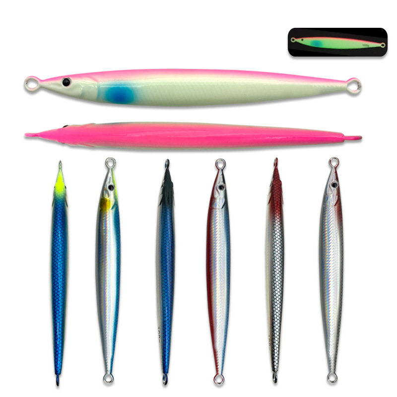 Bestseller Lead Iron Plate Jig Lure Slow-Sinking Twitching Bait Full-Depth Range Laser Glow Night-Luminous Sinking Fish – Metal Jig – view 1