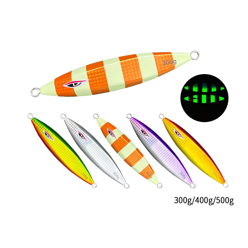 Deep-Sea Mackerel Iron Plate Bait Metal Jig Lure Slow-Rolling Fast-Sinking 300g-500g Without Hooks – Metal Jig – view 3