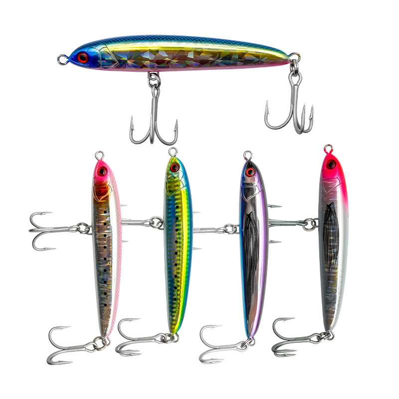 Stainless Steel Lure Long-Cast Sinking Pencil Bait Zigzag Swim Action Kingfish Grouper Spanish Mackerel Freshwater Fishing – Pencil – view 1