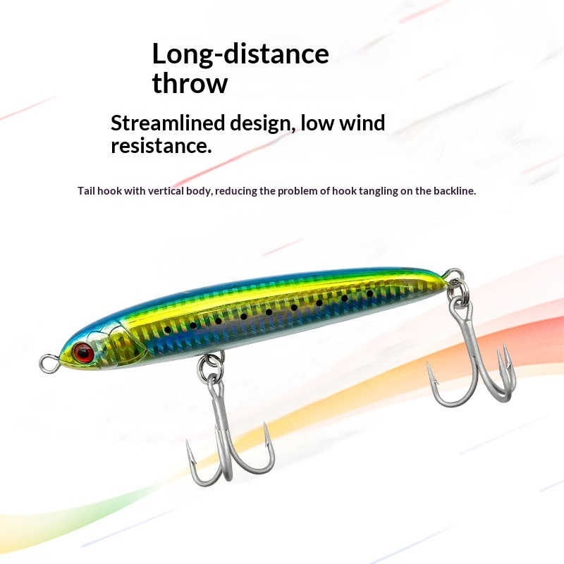 Stainless Steel Lure Long-Cast Sinking Pencil Bait Zigzag Swim Action Kingfish Grouper Spanish Mackerel Freshwater Fishing – Pencil – view 2