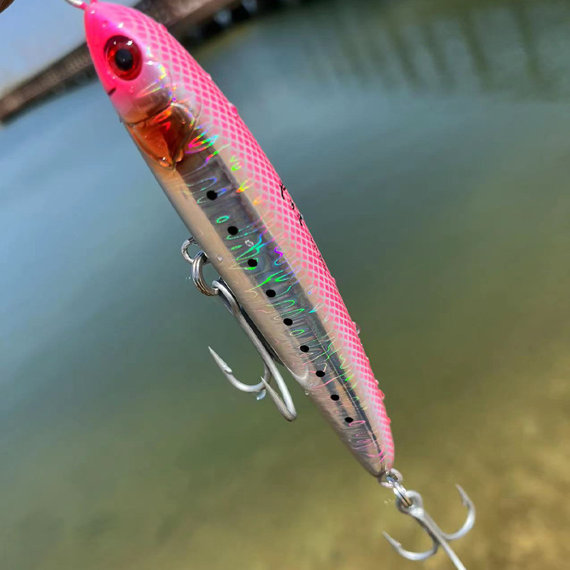 Stainless Steel Lure Long-Cast Sinking Pencil Bait Zigzag Swim Action Kingfish Grouper Spanish Mackerel Freshwater Fishing – Pencil – view 4