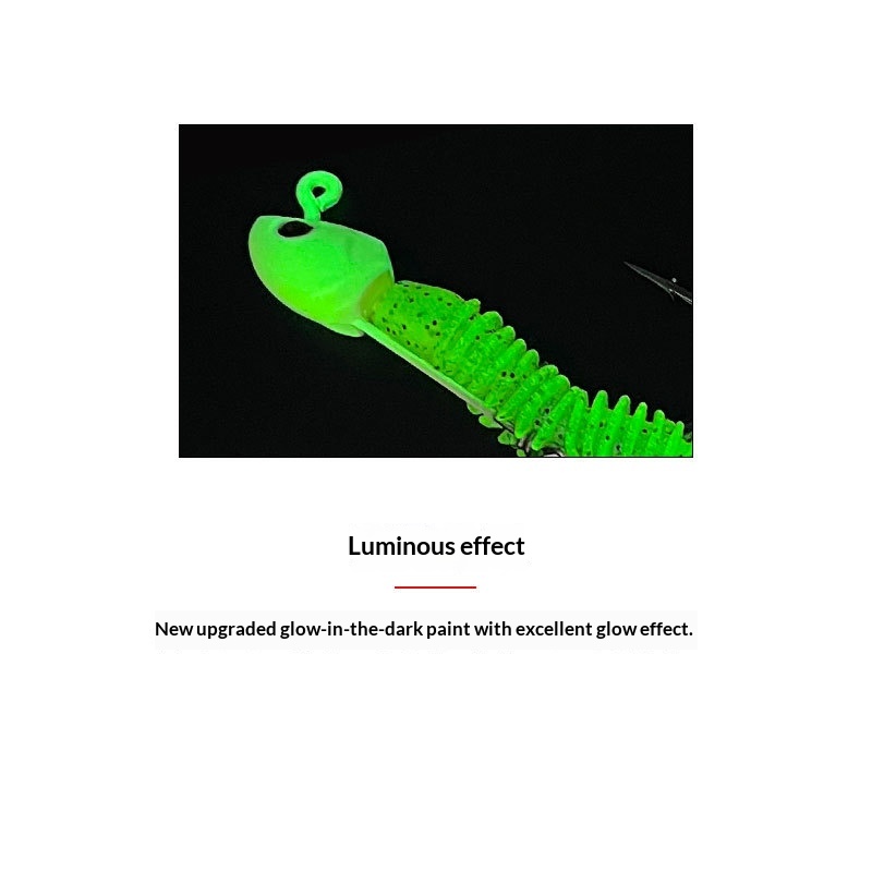 Factory Wholesale Luminous All-Purpose Lead Head Hook Soft Bait Soft Tail Hook Reinforced for Bass Hook Eel Hook Fishing Fishing – Fishhook – view 3