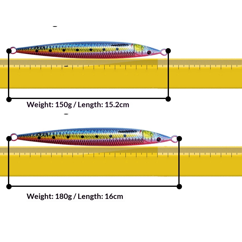 Sea Fishing Boat Casting Artificial Hard Bait Jig Lure Iron Plate Lead Alloy 150g 180g Long-Range All-Layer for Saltwater Fish – Hard Lure – view 2