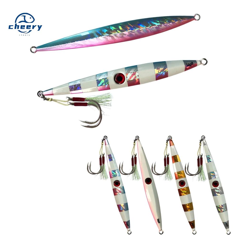 CHEERY Fast-Sinking Iron Plate Lure 100g-300g Quick-Pull Long-Shape Glow-in-the-Dark Lead Fish Artificial Bait for Tuna – Hard Lure – view 1