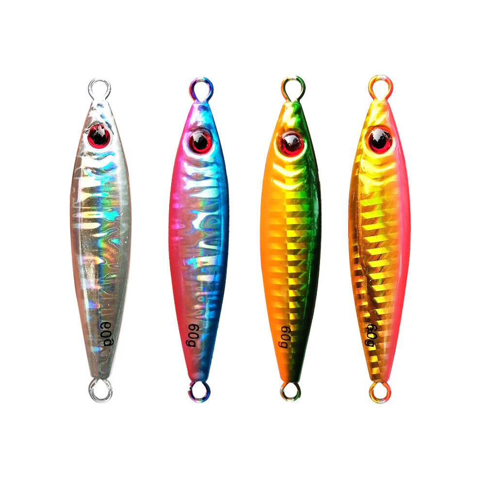 CHEERY Iron Plate Bait Artificial Hard Bait Metal Lure for Mackerel Grouper Cod Hairtail-Sea & Boat Fishing 60g/80g/100g – Hard Lure – view 2