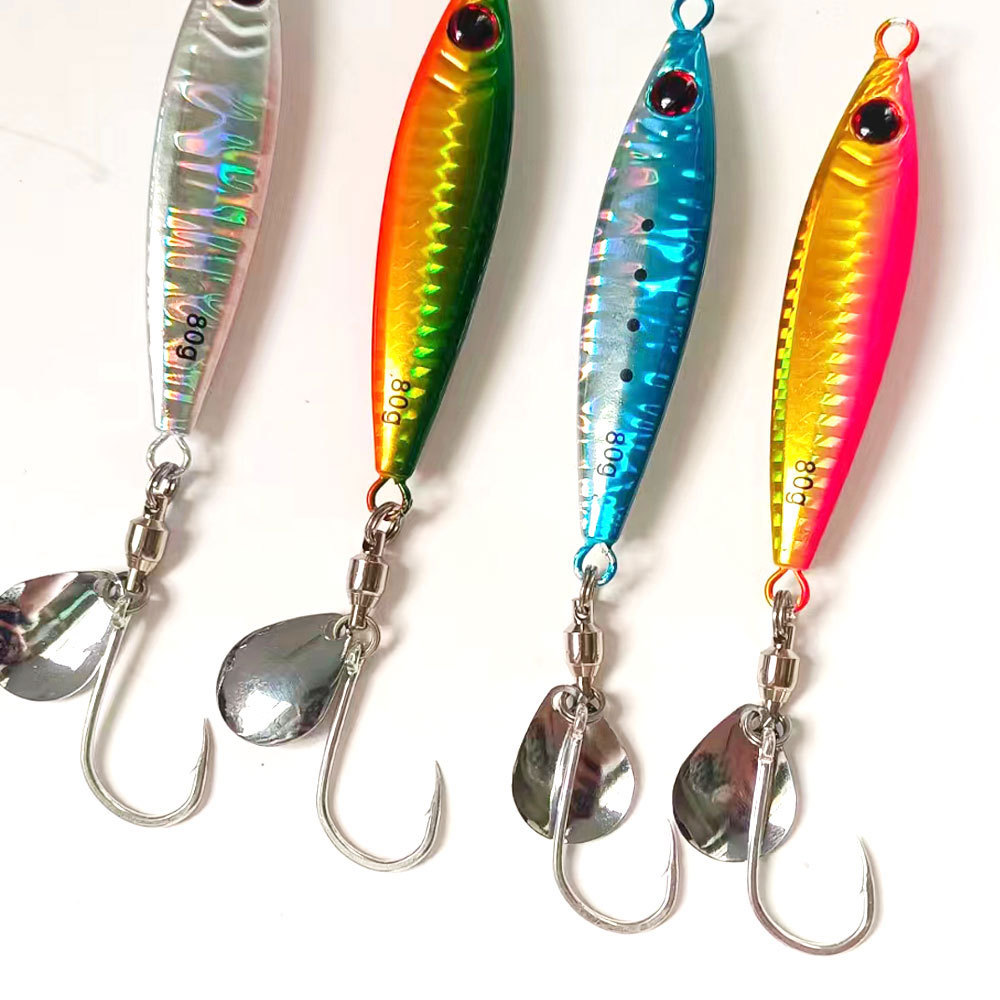 CHEERY Iron Plate Bait Artificial Hard Bait Metal Lure for Mackerel Grouper Cod Hairtail-Sea & Boat Fishing 60g/80g/100g – Hard Lure – view 5