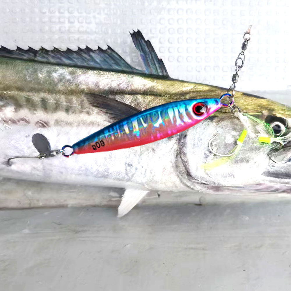 CHEERY Iron Plate Bait Artificial Hard Bait Metal Lure for Mackerel Grouper Cod Hairtail-Sea & Boat Fishing 60g/80g/100g – Hard Lure – view 4