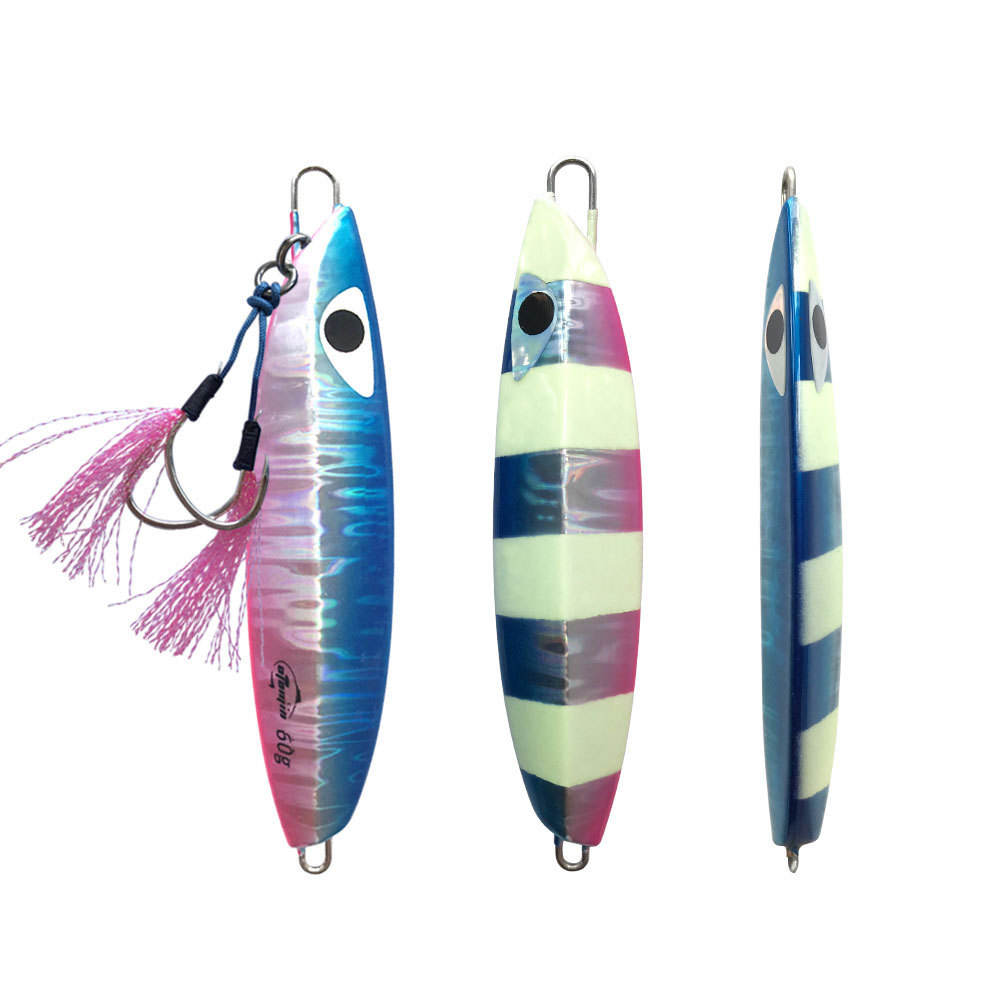CHEERY Metal Jig Artificial Hard Bait Wholesale Glow-in-the-Dark Falling Slow-Rolling Lead Fish Bare Plate No Hooks 100g-400g – Hard Lure – view 2
