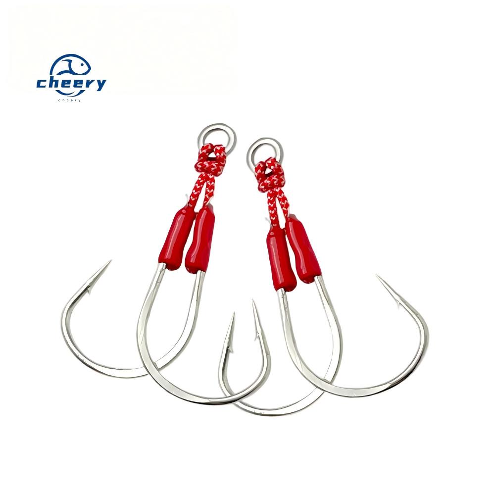 CHEERY High-Carbon Steel Double Hook for Sea Fishing Corrosion-Resistant 5x Reinforcement Big-Bait Lure Targeting Tuna & Bonito – Fishhook – view 1