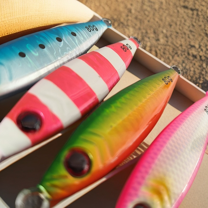 Iron Plate Bait Artificial Hard Bait for Mackerel Grouper Cod Hairtail-Sea Fishing Boat Fishing 60g 80g 100g – Metal Jig – view 3
