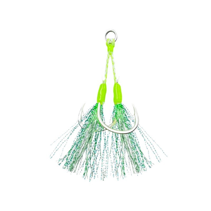 Factory Spot Wholesale Core-Wrapped High-Carbon Steel Double Sea Fishing Hooks Big-Bait Slow-Rolling Lure Jig – Fishhook – view 1