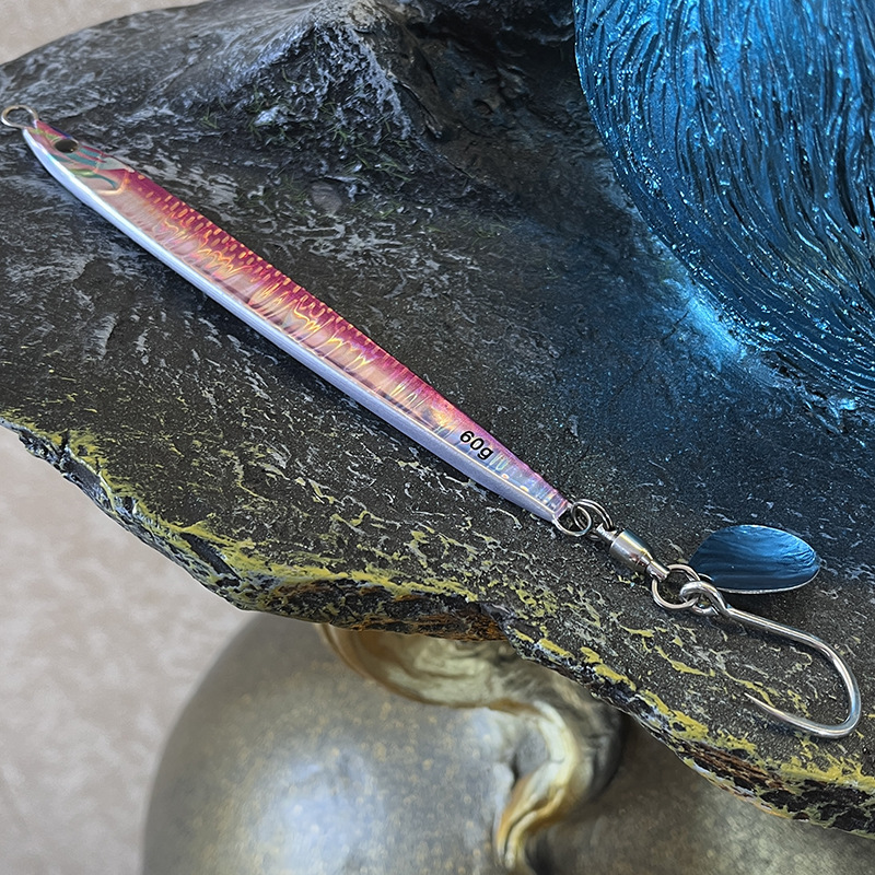 Manufacturer Wholesale Artificial Hard Bait Metal Jig Lure Sequin Lure Falling Metal Jig Bionic Bait Lead Fish 60g 80g Saltwater – Hard Lure – view 1