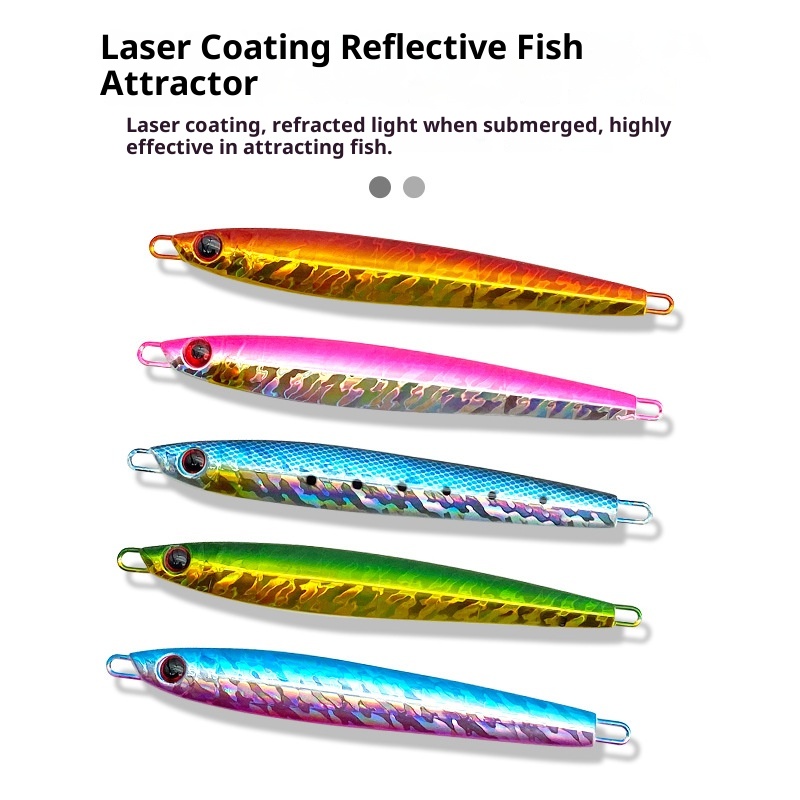 CHEERY Full-Water-Column Overturned Slow-Rocking Metal Jig Lure Laser Bionic Design for Mahi-Mahi Red Snapper Fishing Artificial – Hard Lure – view 4
