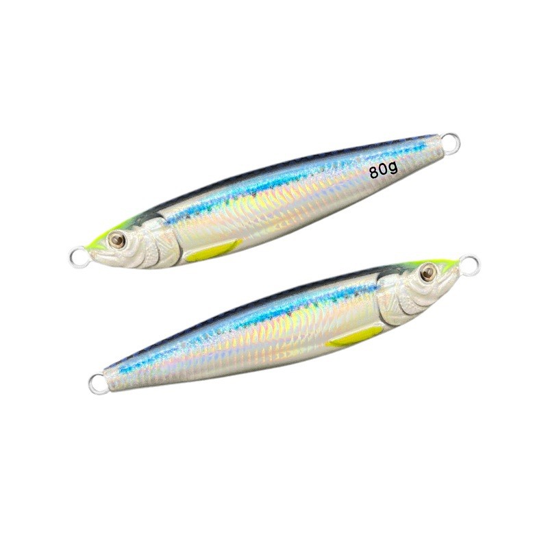 UV Metal Jig Lure Spinner Bait with Hooks for Mackerel Sea Fishing Shore Casting 60g 80g – Hard Lure – view 5
