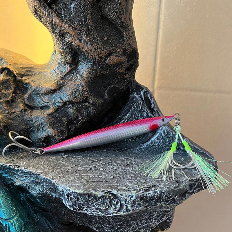 Japanese-Style Little Jack Luminous Fast-Sinking Metal Jig Iron Plate Bait 60g 80g 100g Sea Fishing Quick-Pulling Mackerel Squid – Hard Lure – view 1