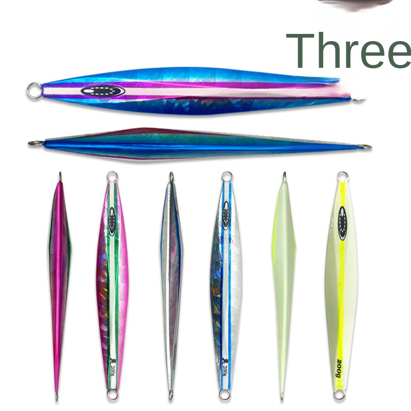 Lead Iron Plate Metal Jig Fish Lure for Sea Fishing Glow-in-the-Dark Laser Bionic Artificial Bait No Hooks – Hard Lure – view 1