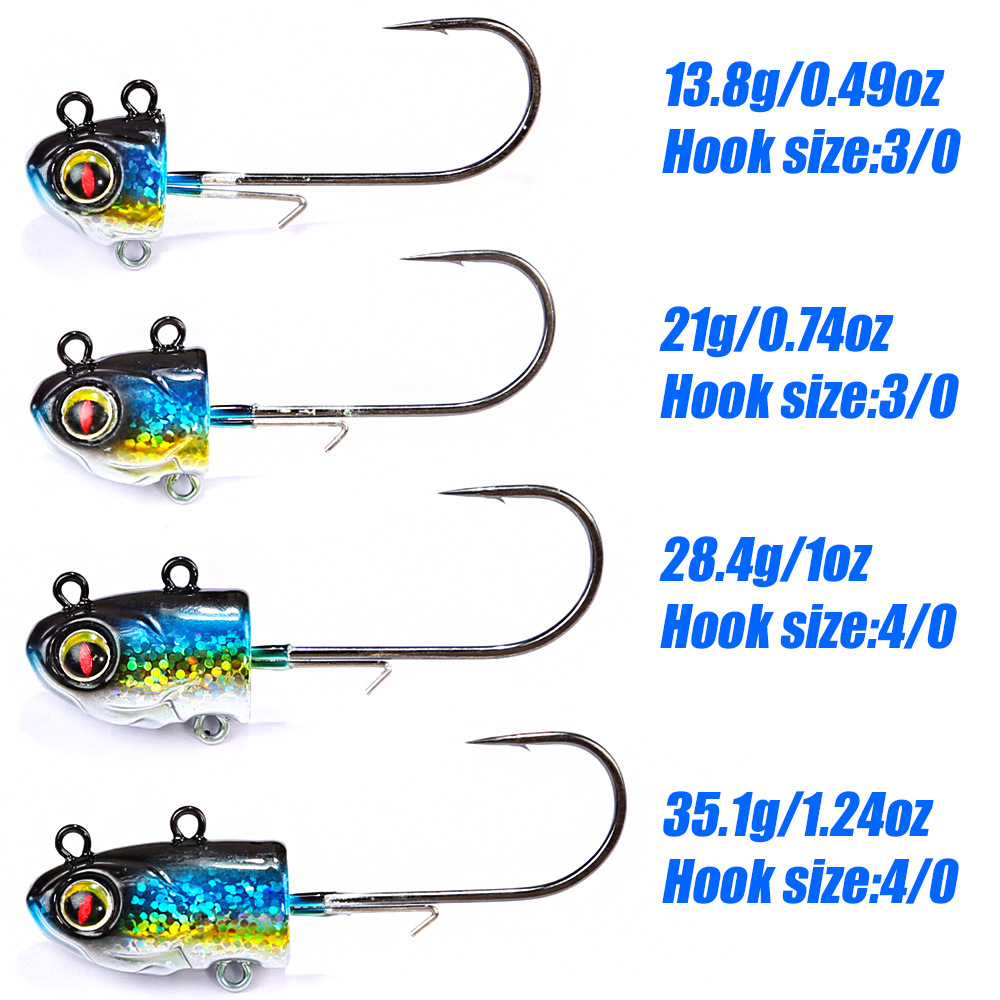 CHEERY Lead Sea Fishing Jig Head Hook + T-Tail Soft Bait Set Long-Range Lure Soft Worm for Sea Bass – Worms & Grubs – view 4