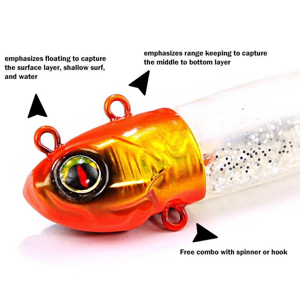 CHEERY Lead Sea Fishing Jig Head Hook + T-Tail Soft Bait Set Long-Range Lure Soft Worm for Sea Bass – Worms & Grubs – view 5